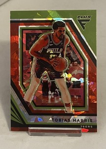 🔥2022-23 Panini FLUX Basketball Tobias Harris Red Cracked Ice Prizm 76ers🔥