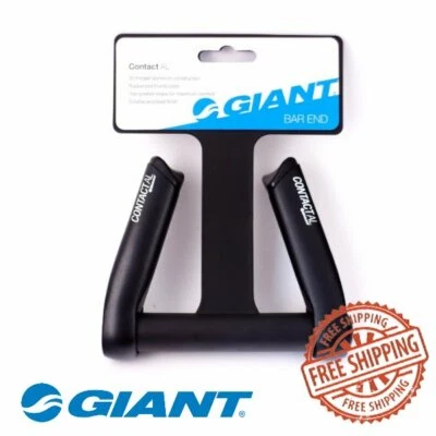 Extremos de manillar de aluminio de contacto gigante negro plateado bicicleta de carretera de ciudad Foto 1 de 4