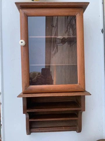 Vintage Wall Display Cabinet Cupboard shelf&towel Bar Cover