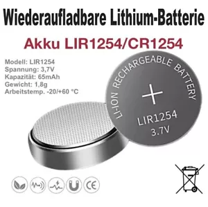 CP1254 A3 Akku Wiederaufladbare Batterie LIR1254 Für In-Ear Buds WF1000X Headset - Bild 1 von 1