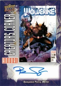 2022-23 Upper Deck Marvel Anual Benjamin Percy Autógrafo CC6 Wolverine - Imagen 1 de 1