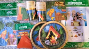 CAMP OUT Camping Birthday Party Supply SUPER 16 Kit w/Photo Props, Banner & more - Picture 1 of 3