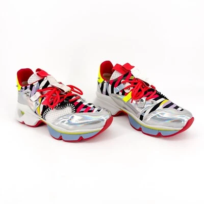 Christian Louboutin Rojo Corredor Donna Tenis Talla 37.5 EE. UU. 7.5 Entrenador de caña baja Foto 1 de 4