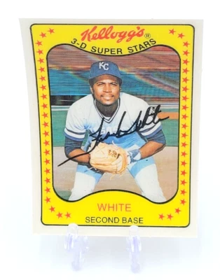 1981 Kellogg's 3-D Super Stars Frank White Kansas City Royals #34 - Image 1 of 2