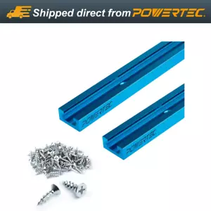 POWERTEC 36" profilé double coupe universel T-Track avec trous de montage EZ et 100 vis - Photo 1/9