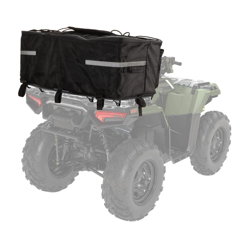ATV Rear Seat Bag Padded Bottom Support Storage Bag Rack For Honda Sportsman 450 - Image 1 of 4