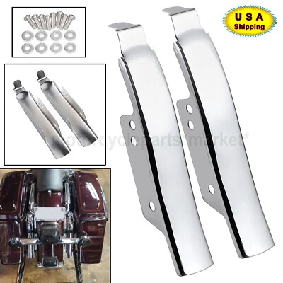 Chrome Fender-Saddlebag Filler Panels For Harley Electra Glide Classic FLHTC Foto 1 de 4