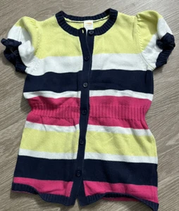 Gymboree Girl's Striped Cape Cod Cutie Sweater Cardigan Size:7-8 EUC - Picture 1 of 2
