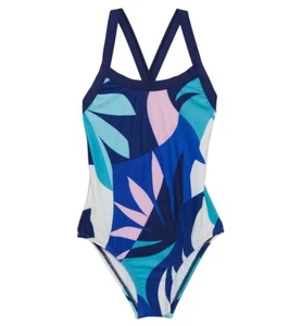 Splendid 256185 Big Girls' Crisscross One Piece Swimsuit Navy Size 16 - Picture 1 of 2