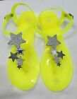 NEW LOOK Neon Yellow Star Jelly Sandals SIZE UK5/EUR38/US7.5