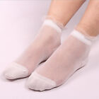 Womens Mesh Lace Sheer Socks Silky Glitter Sock Thin Short Ankle Socks Hosiery