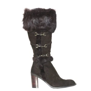 Botas de vestir altas de gamuza Cochni para mujer - marrones - Imagen 1 de 2
