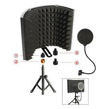 Microphone Isolation Shield with Tripod Stand High-Density Absorbing Sponge