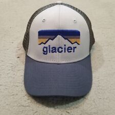 Glacier Park Hat Cap Mens Snap Back Gray Blue Trucker Mesh Hiking Outdoors