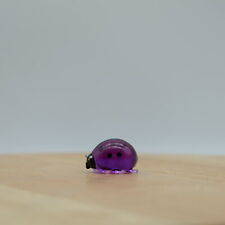 Small Purple Beetle Insect Hand Blown Art Glass Collectible Figurine Gift