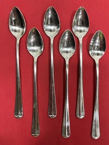 "Juego vintage de 6 cucharas de té heladas Gran Royale acero inoxidable Corea 7,25"" de largo" - Imagen 1 de 3