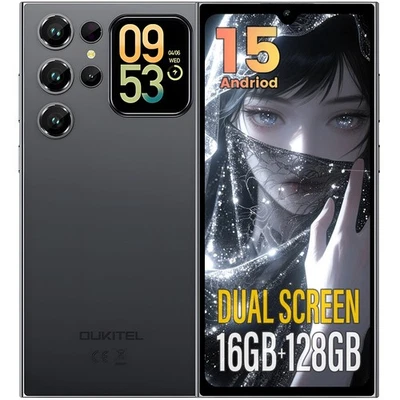 Smartphone OUKITEL C62 Pro 24 GB + 256 GB Android 15 doppia SIM doppio schermo cellulare
