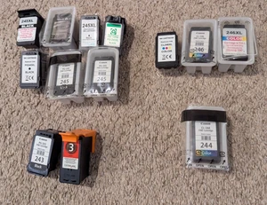 Empty printer Cartridges Canon PG-245XL CL-246 CL246XL CL-244 Lexmark 3 - Zdjęcie 1 z 1