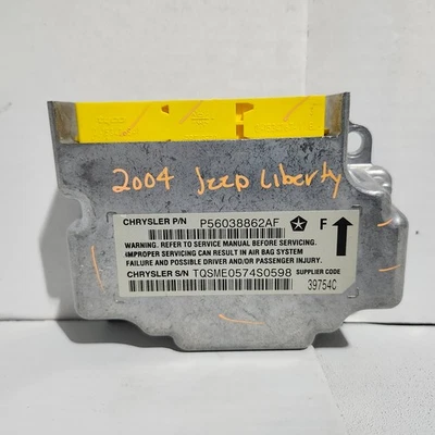 💥 2004 Jeep Liberty SRS Crash Restrain Control Module P56038862AF OEM - Image 1 of 2
