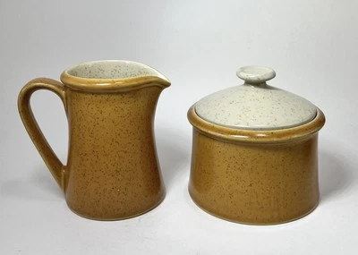 Juego de crema y azúcar Mikasa Premiere Dura Stone naranja gres P9200 Japón Foto 1 de 4