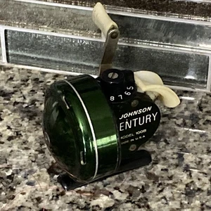 VINTAGE JOHNSON CITATION 100B SPINCAST MADE IN USA FISHING REEL Tested - Picture 1 of 10