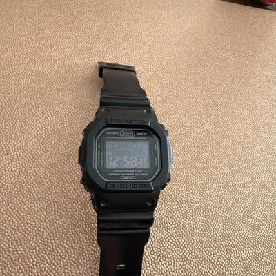 Reloj Digital Casio DW-5600MS-1 G-Shock Todo Negro Estilo Militar SERIE 5600 Foto 1 de 4