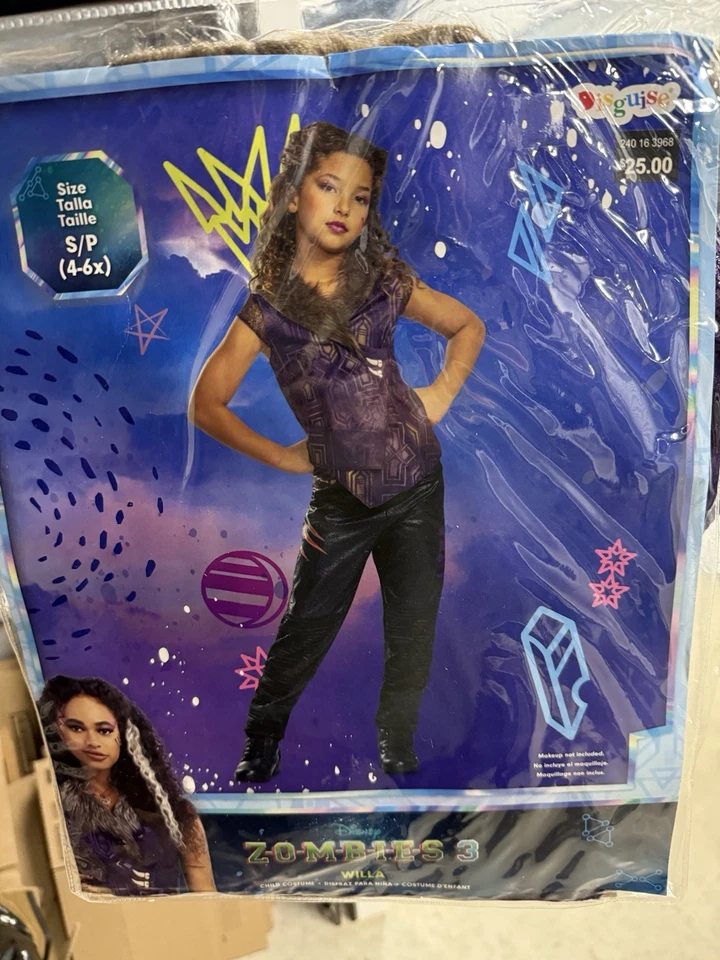 NUEVO DISFRAZ ZOMBIES 3 WILLA NIÑO DISFRAZ.  2 piezas. Talla pequeña 4-6x Foto 1 de 1