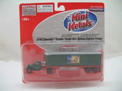 Mini Metals HO Model 31158: 1941/46 Tractor Trailer Set, REA, Rayovac, MOC - Image 1 of 4