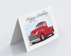 Chevrolet 3100 Pick Up American Truck Classic Car Birthday Card. Large A5 - Picture 1 of 2