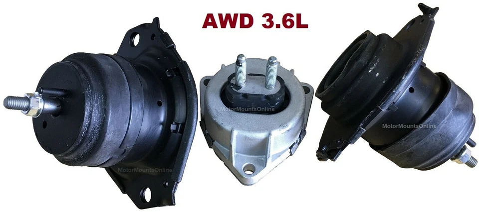 9MA157A3H 3pc Motor Mounts fit AWD 4x4 SUV 3.6L 2014 - 2016 Jeep Grand Cherokee - Image 1 of 1
