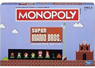 NEW SEALED - SUPER MARIO BROS MONOPOLY COLLECTORS EDITION NES STYLE BOARD GAME - Image 1 of 4