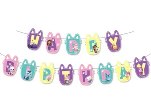 Birthday Banner Gabby's Pj Mask Frozen Mermaid Peppa Paw Patrol Hulk Spiderman - Picture 1 of 9