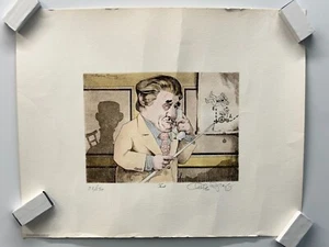 Charles Bragg Tort Lithographie signiert/nummeriert Druck 12x15" ungerahmt 1976 - Bild 1 von 8