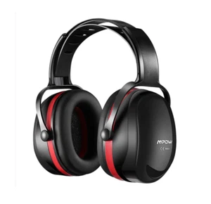 Mpow Ear Defenders SNR 36dB Ear Muffs Safety Hearing Protector - RED