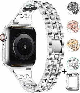 Compatible con Correa Apple Watch con Estuche 38mm/40mm para Mujer, Plateado - Imagen 1 de 5