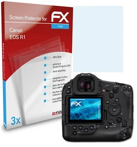 atFoliX 3x Film Protection d'écran pour Canon EOS R1 Protecteur d'écran clair - Photo 1 sur 8