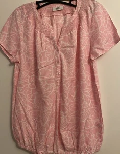 Gina Benotti schickes Blusenshirt Shirt Gr.36 38 rosa weiß Blumenmuster - Bild 1 von 8
