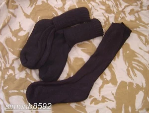Neu British Army Überschussbetrag Schwarz Patrol Socken 6.5-8.5, 65% Wolle 35% - Picture 1 of 1