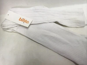 billito  Socks Sz M, Shoe size 13-5 Girls 2 Pairs white knee high NWT - Picture 1 of 3