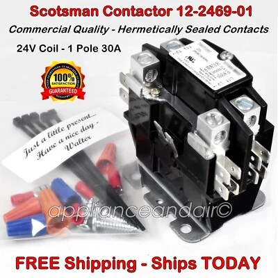 SCOTSMAN 12-2469-01 Heavy Duty Contactor 24V-coil 30A, Instruction, ships TODAY! - Image 1 of 4