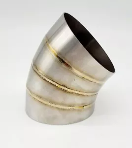 "Escape punta inclinada acero inoxidable corte pastel tig tubo de escape soldado 3"" 4,5" - Imagen 1 de 5