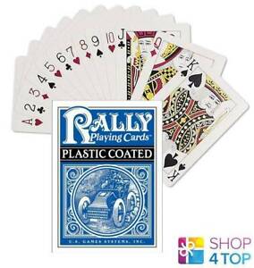 Rally Plastica Coated Blu Carte da Gioco Deck Poker Dimensioni Marchio USA Games