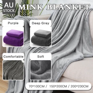Soft Luxury Large Blanket Warm Faux Fur Throw Fleece Sofa Bed Sheet King Size - Picture 1 of 16