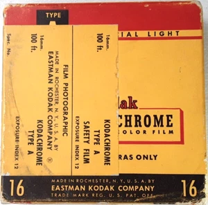1954 Vintage 16mm Kodak Kodachrome Type A Magazine Movie Film No. 365A 100' feet - Picture 1 of 8