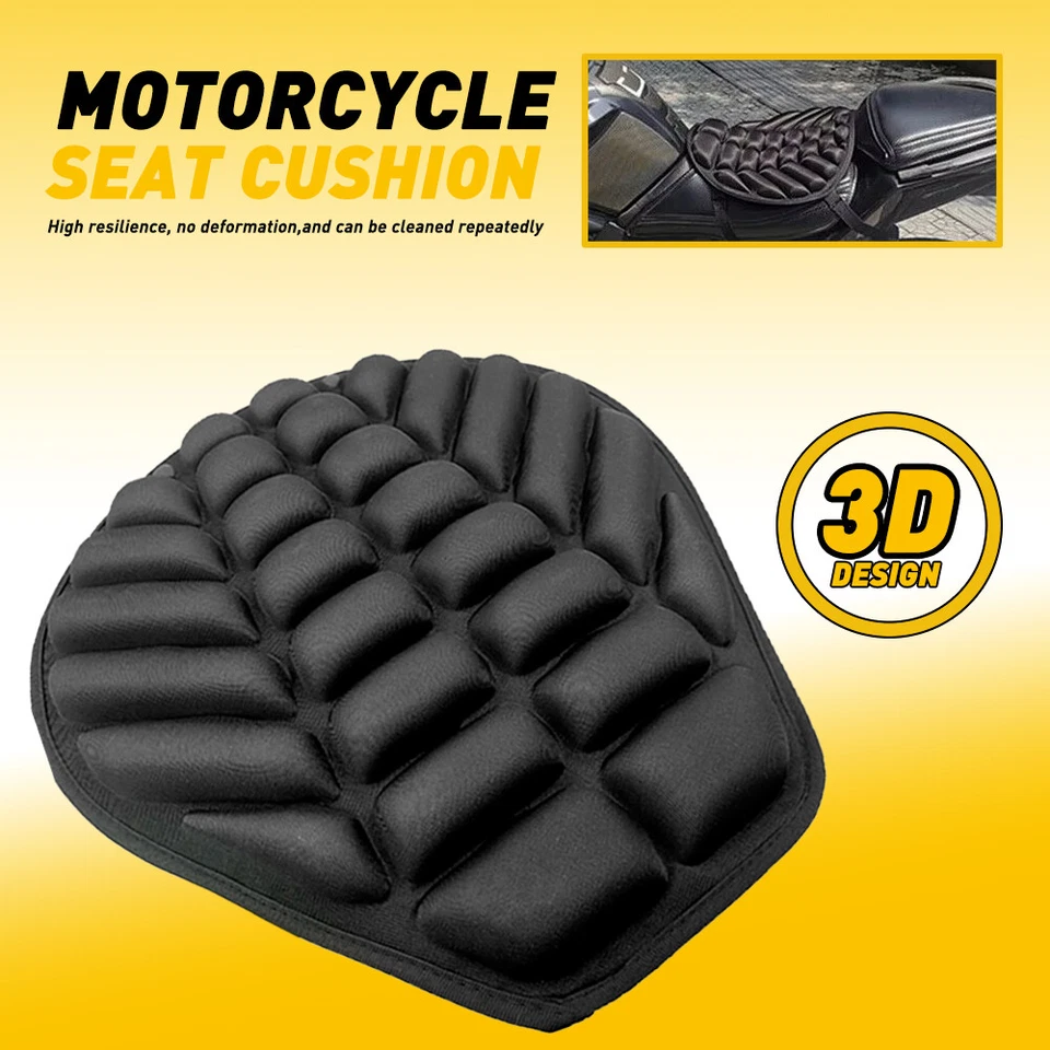 3D Motorbike Gel Pad Motorcycle Seat Cushion Seat Protection Pad for Long Rides - Image 1 of 4