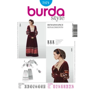 Burda Advanced SEWING PATTERN 7171 Renaissance Costume 10-24 - Picture 1 of 3