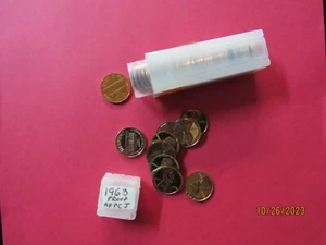 1963!!! ¡PRUEBA!!! CENTAVOS CONMEMORATIVOS LINCON "TUBO de 50 MONEDAS DE PRUEBA" - Imagen 1 de 2