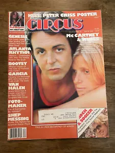 Circus Mag Vintage #182 May 25, 1978 Paul & Linda McCartney +PETER CRISS POSTER - Picture 1 of 4