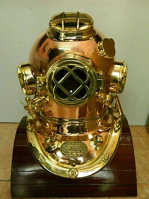 Only One Copper & Brass U.S Navy Mark V Originally Made Diving Divers Helmet • 1,914.42$