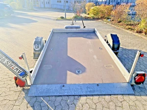 1,5to. Humbaur 3100x1765x150 absenkbarer Anhänger,  HKT 153117 gebraucht - Bild 1 von 13